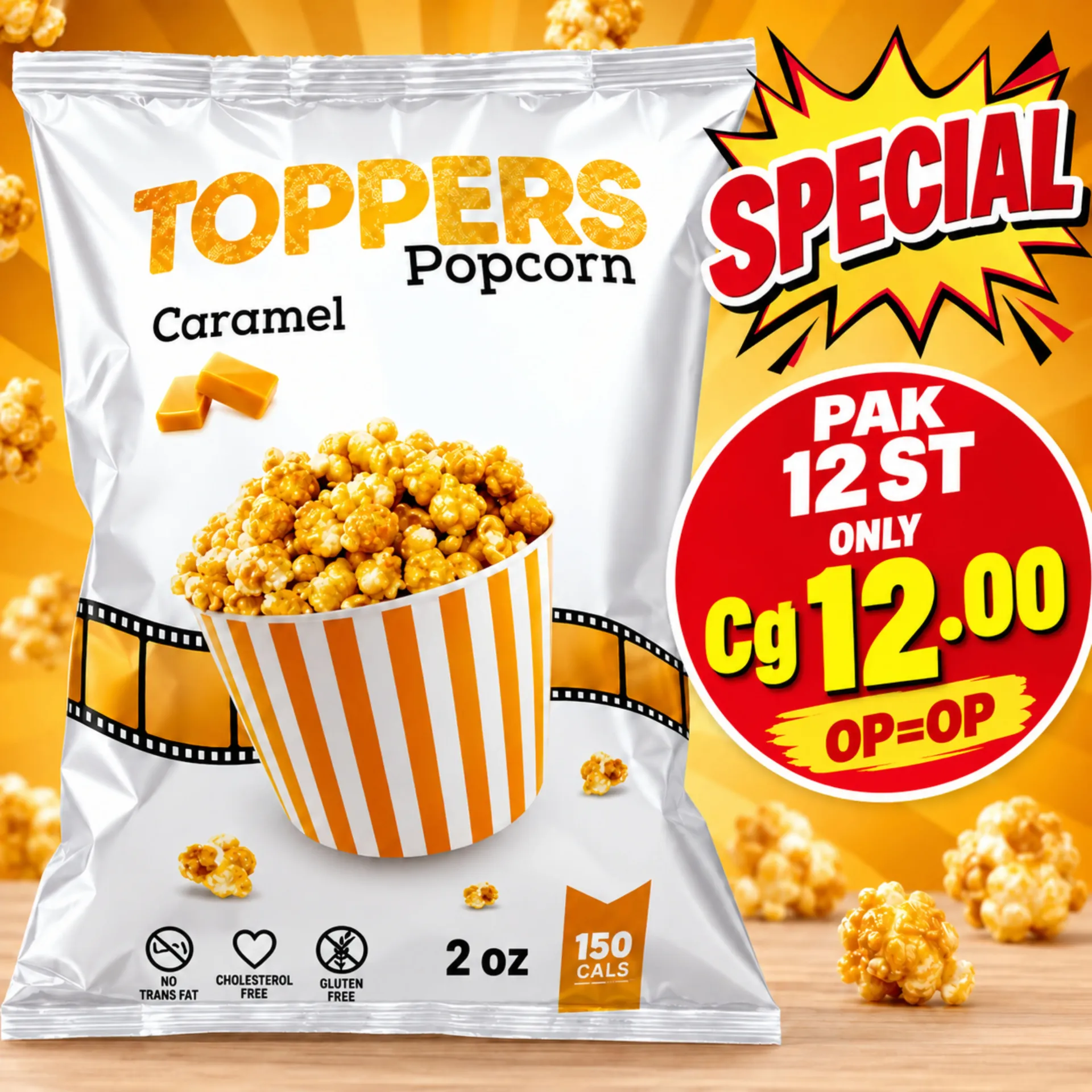 [327352] Toppers Caramel Popcorn (1oz P12)