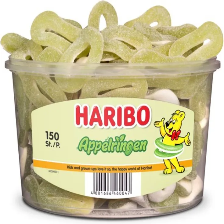 Haribo Appelringen Silo 150st 33107